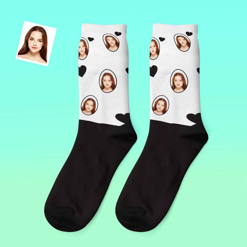 Custom Photo Thick Socks Custom Face Love Warm Gifts