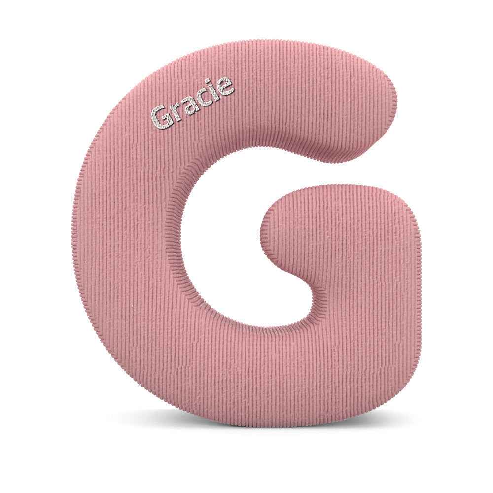 Personalized Alphabet Letter Pillow with Embroidery Name Custom Initial Cushion Unique Gifts