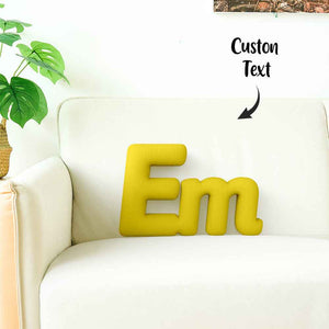 Custom Multi-Letter Pillow 2–5 Letters Shaped Pillow – Personalized Name Cushion Gift