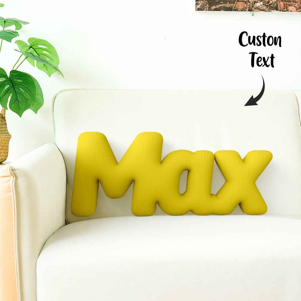 Custom Multi-Letter Pillow 2–5 Letters Shaped Pillow – Personalized Name Cushion Gift