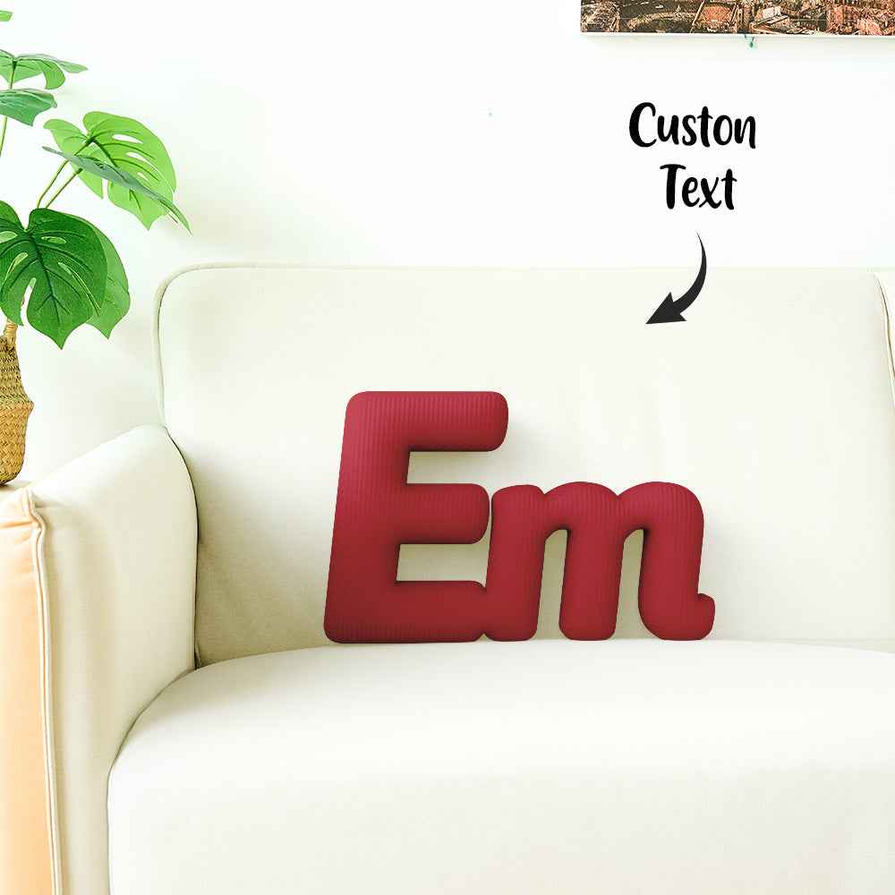 Custom Multi-Letter Pillow 2–5 Letters Shaped Pillow – Personalized Name Cushion Gift