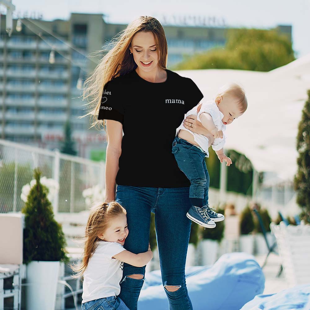 Custom Embroidered T-shirt | Personalised Mother's Day & Valentine's Gift