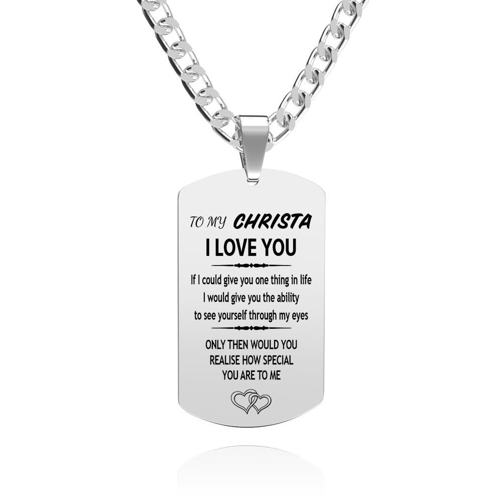 Personalised Engraving Photo Necklace | Unique Anniversary Gift for Her