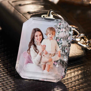 Mother's Day Gifts Photo Keychain Crystal Keychain