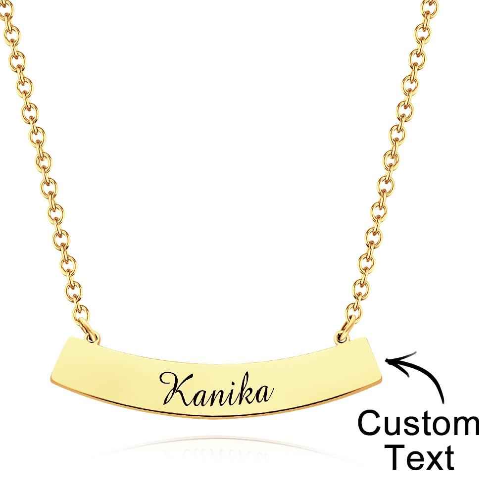 Personalized Stylish Necklace Engraved Pendant Necklace Jewelry for Her