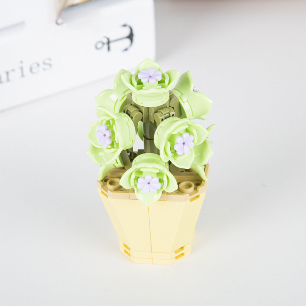 Potted Succulent Building Blocks Set | Botanical Flower Bricks Gift