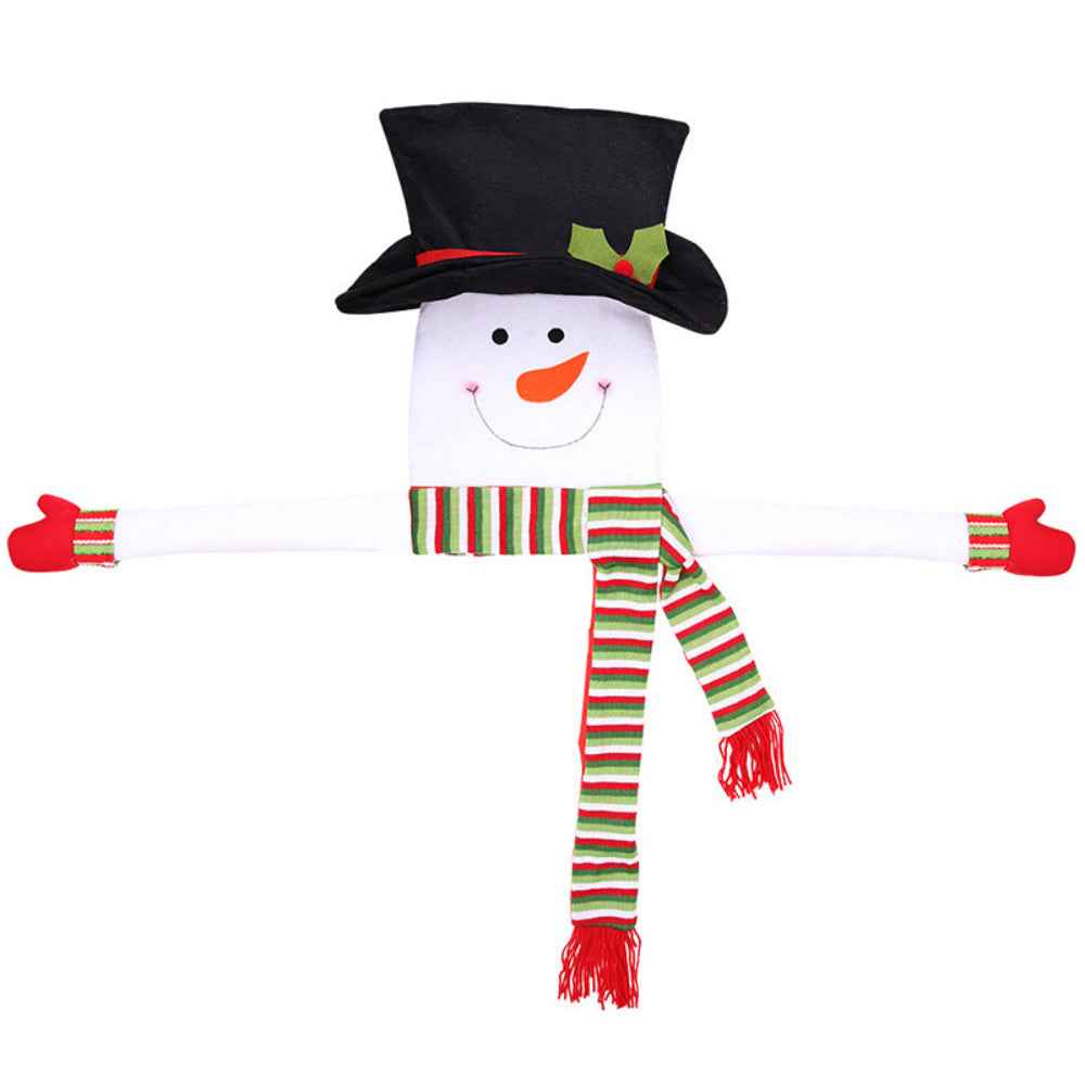 Snowman Christmas Tree Topper with Red Mittens and Draping Scarf Festive Christmas Tree Decoration