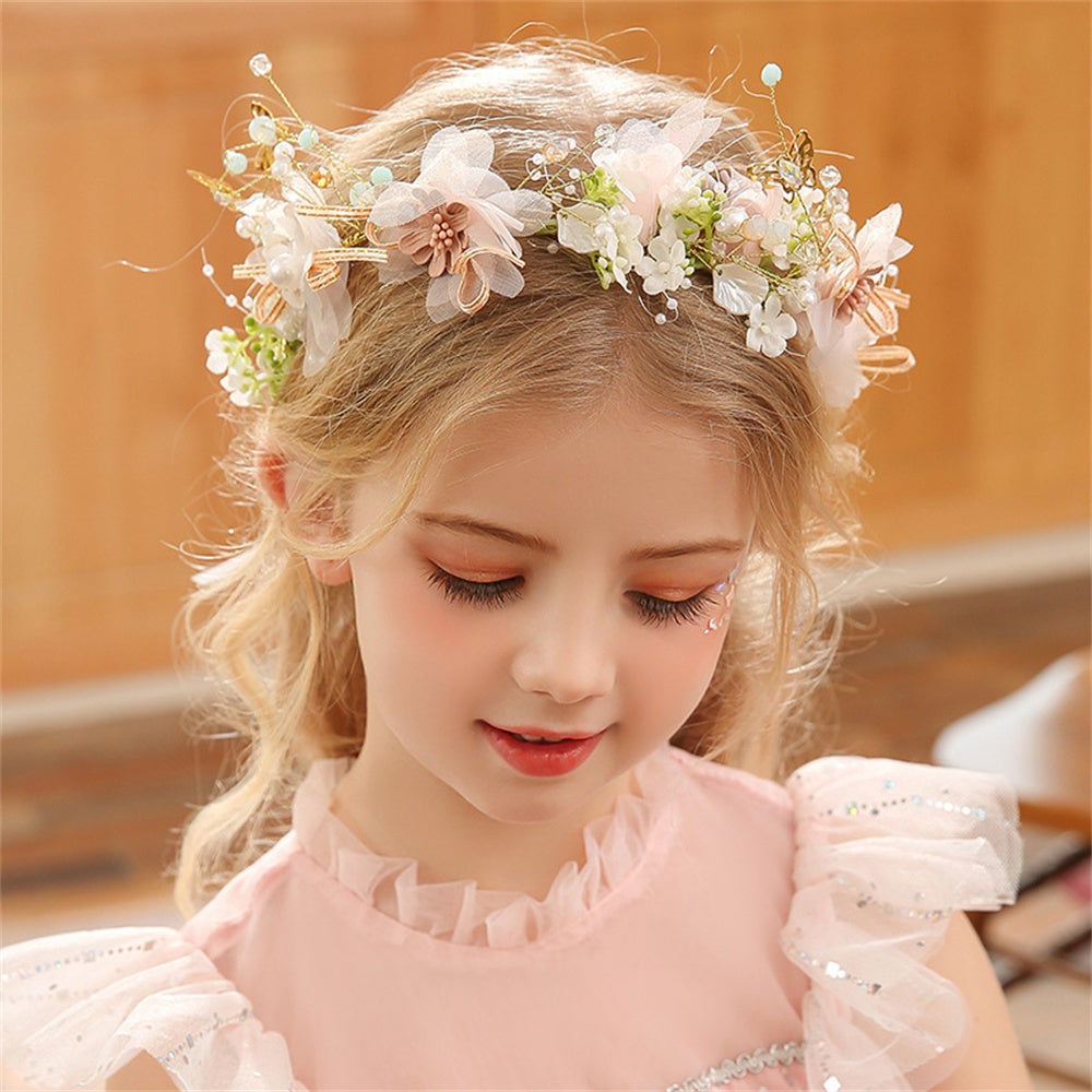 Bohemian Flower Girl Crown | Wedding Tiara Hair Accessory