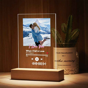 Custom Scannble Keychain/Plaque/Night Light Gifts For Lover Decorated Letter - I Love You