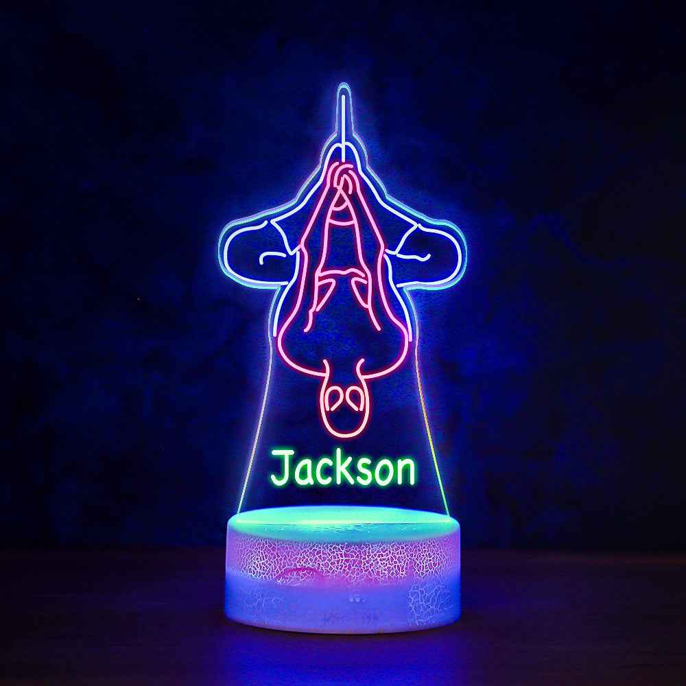 Custom Name Multicolor Spiderman Acrylic Lamp