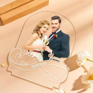 Custom Photo Led Lamp Infinity Symbol Personalized Name Nightlight