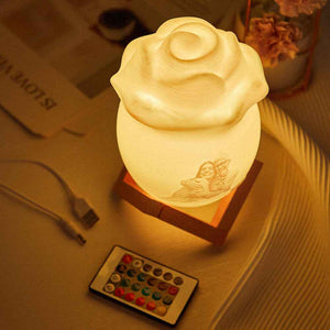 Custom Exclusive Photo Rose Night Light Personalized Name Best Gift 7 Colour Night Light Remote Control Lamp