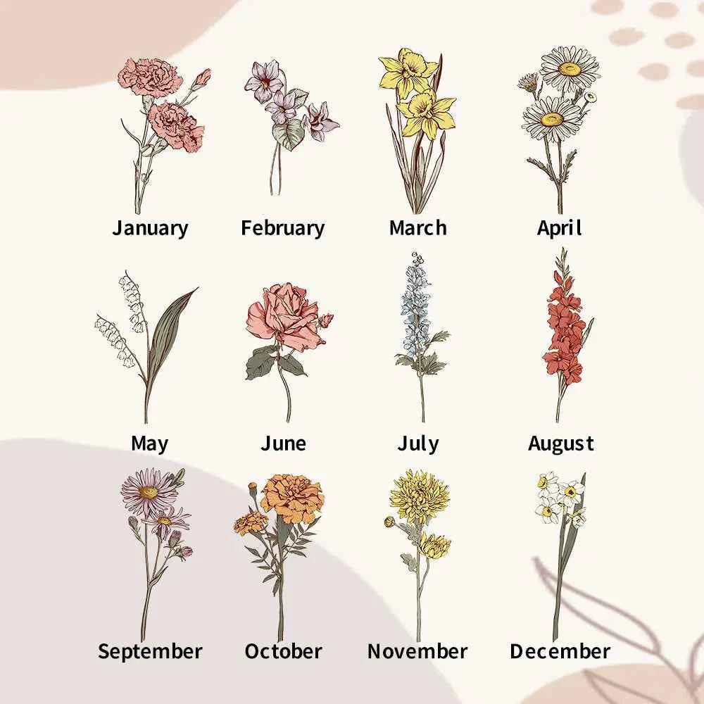 Personalized Birth Flower Grandma's Garden Beach Jute Tote Bag with Name Birthday Wedding Party Gifts for Her