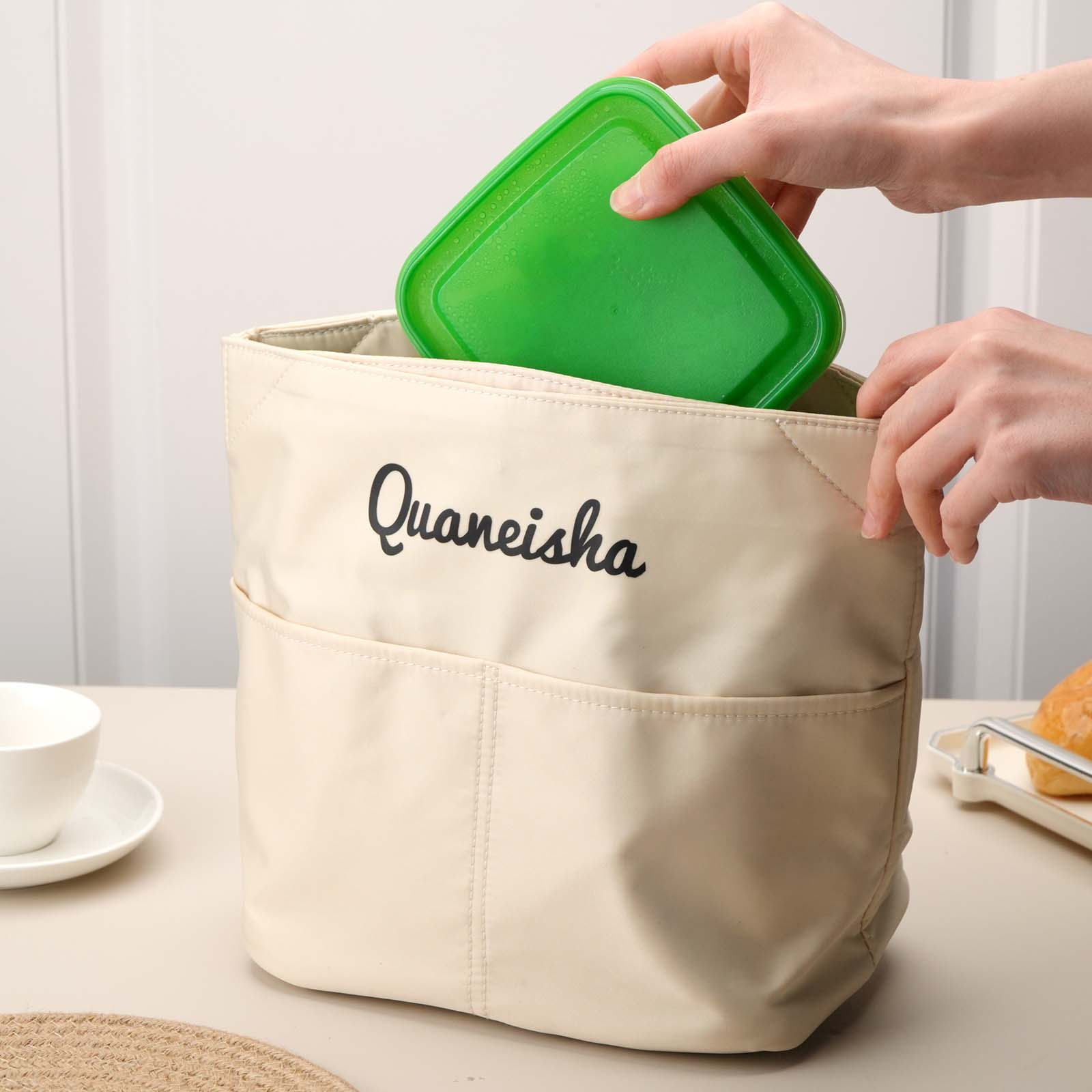 Personalised Children's Lunch Bag Mini Tote with Name - Custom Gift