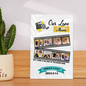 Custom Roll Photo Keychain Personalized Plaque Gift For Her