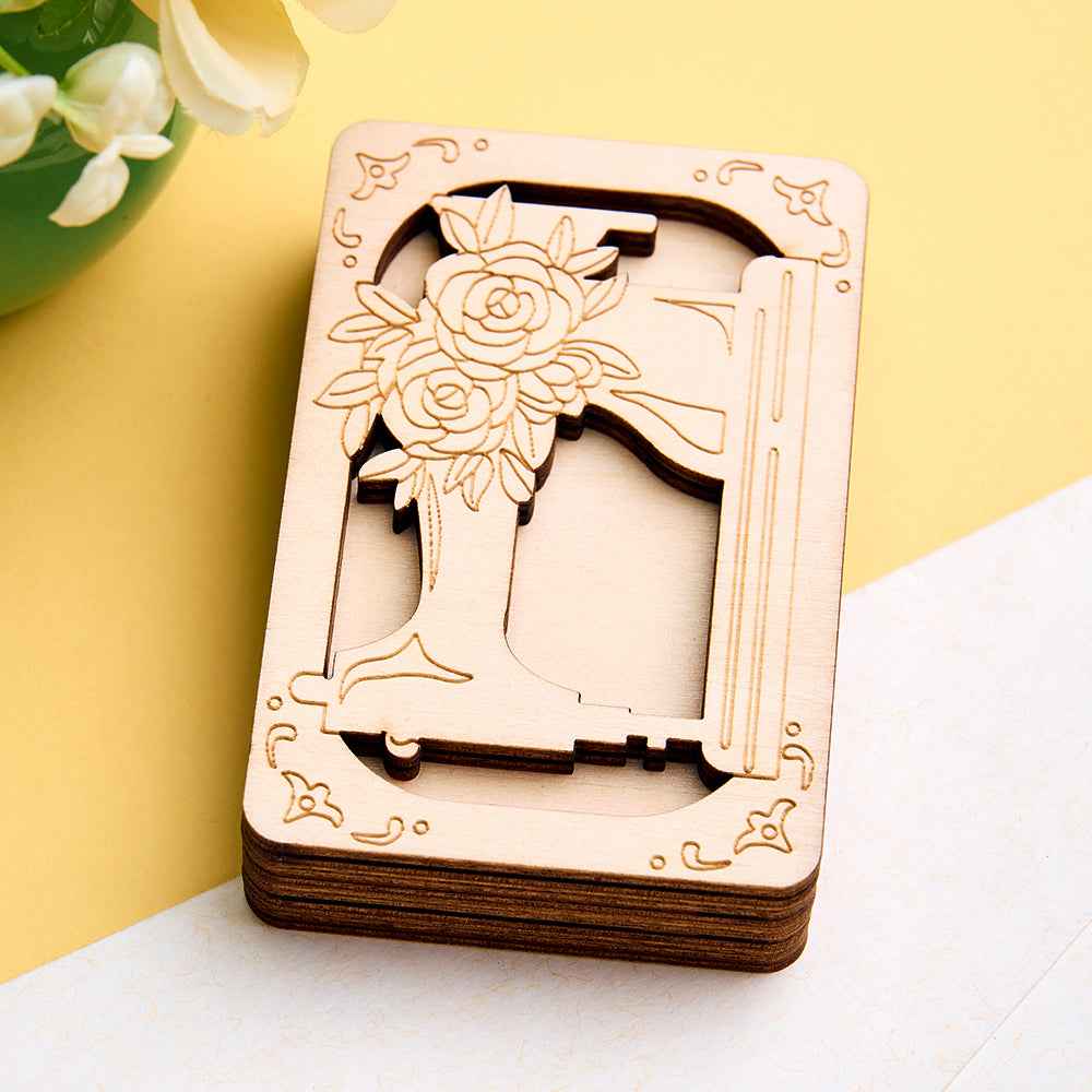 Personalized Wooden Needle Box Holder with Magnet Needle Storage Tool Gift for Craft Lovers