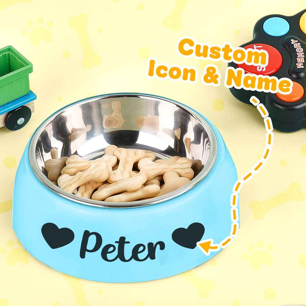 Personalized Pet Water Bowl Stainless Steel Pet Bowl Feeding Supplies Gift for Pet Lovers