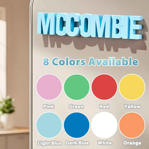 Personalized 3D Printed Text Sign Refrigerator Magnet