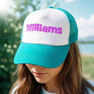 Custom Puff Print Trucker Hat Personalized Name Light-changing Foam Trucker Caps Back to School Gift