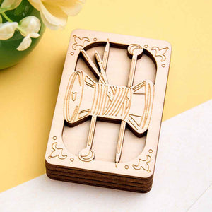 Personalized Wooden Needle Box Holder with Magnet Needle Storage Tool Gift for Craft Lovers