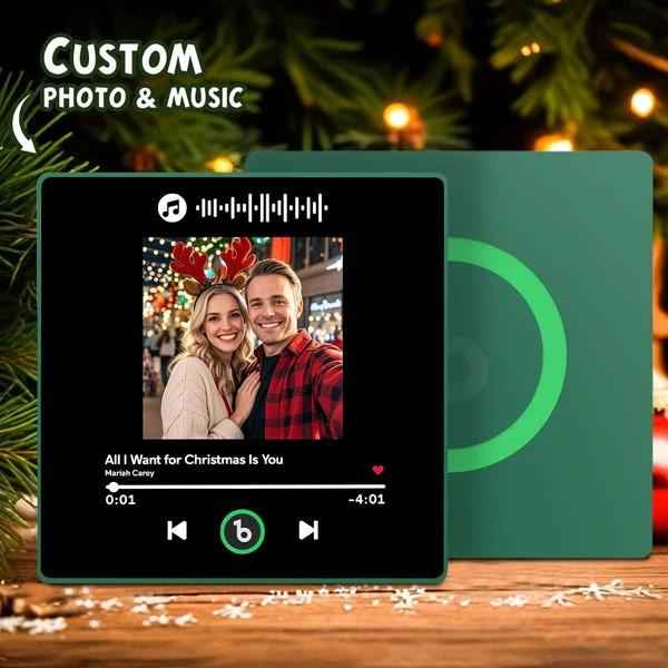 FridgeBeats Framed Custom Photo Music Fridge Magnet with Frame New 4.0 Upgrade Album Fridge Magnet That Can Be Played