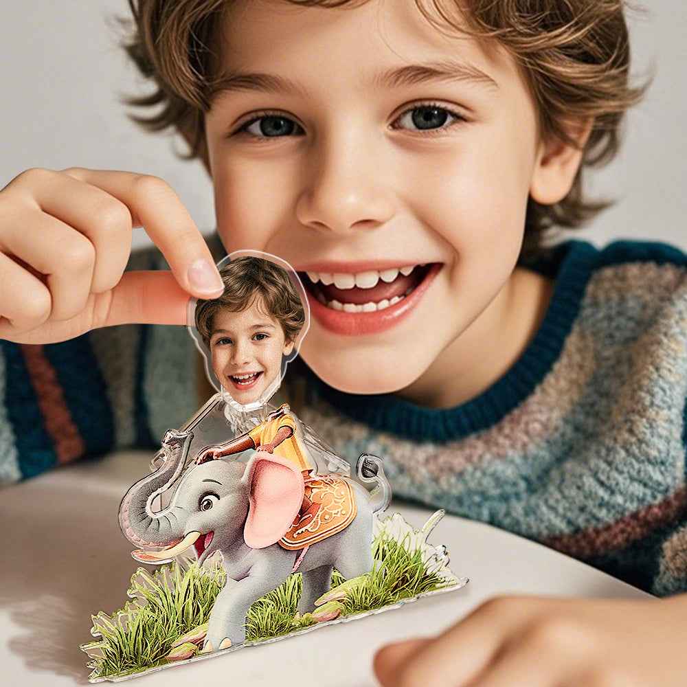Personalized Face Kids and Animal Shaking Head Standee Gift for Kids