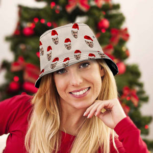 Custom Christmas Bucket Hat Personalized Face Unisex Fisherman Cap