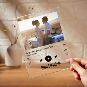 Scannable Music Code Acrylic Plaque Custom Photo Album Cover