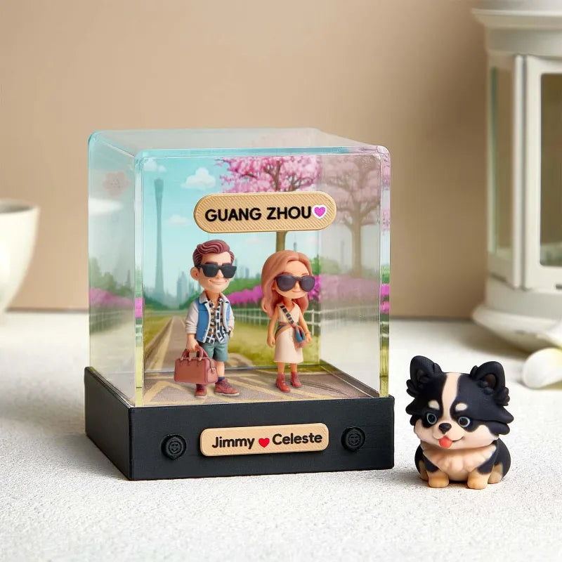 Personalised 3D Mini Figure from Your Photo - Custom Acrylic Box Gift