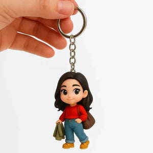 Custom 3D Mini Figure Keychain Figure from Your Photo Personalized Mini Doll Christmas Gift Idea