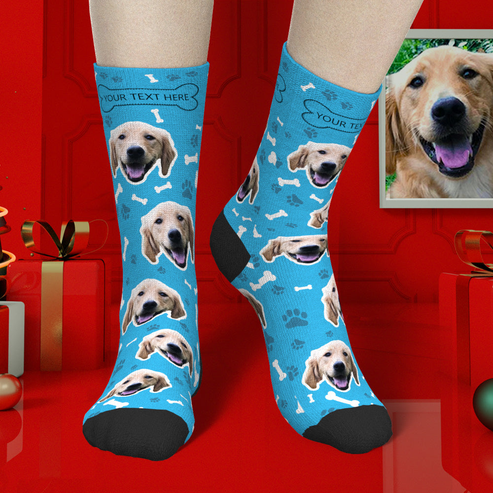 Personalised Dog Photo Socks - Custom Engraved Pet Socks